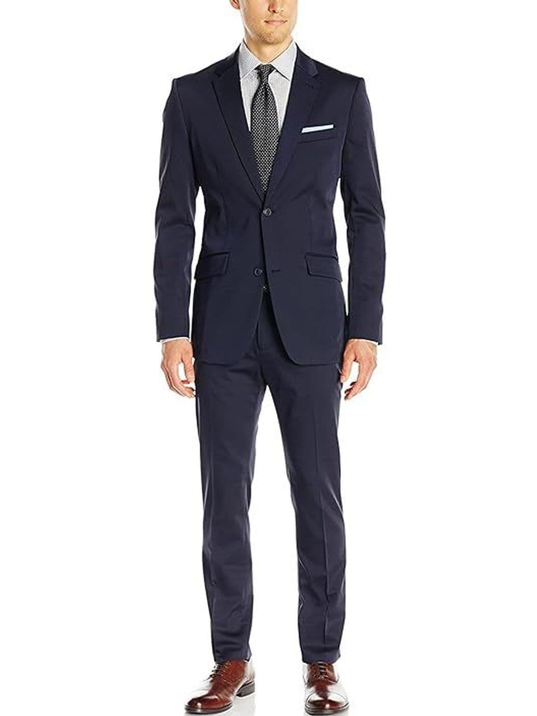 RISANI Men Long Sleeves Single-Breasted Regular Fit Notched Lapel 2 Piece Suit - view 1