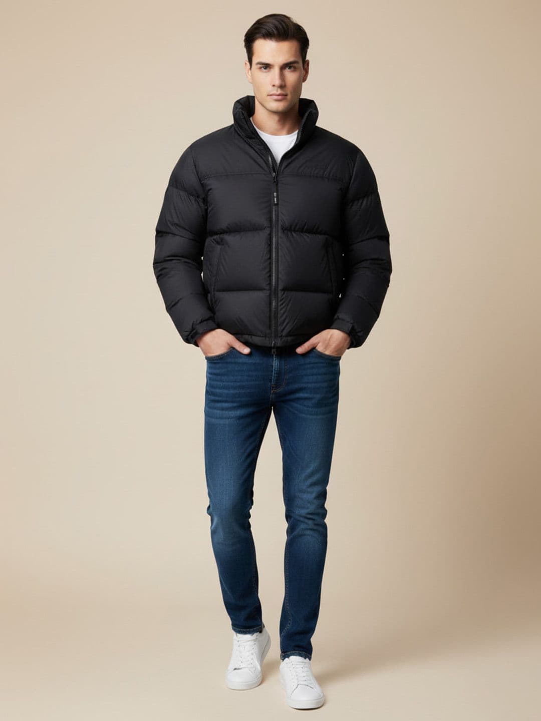 HERE&NOW Men Colourblocked Polyester Quilted Jacket - view 1