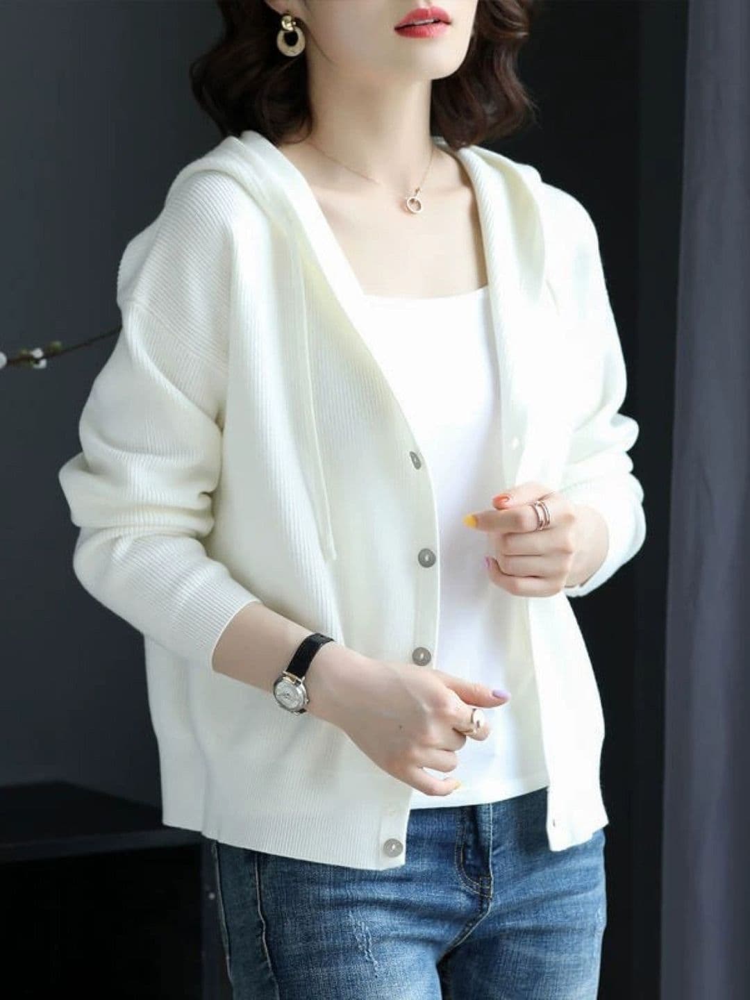 StyleCast Women Ribbed Cardigan Sweaters - view 1