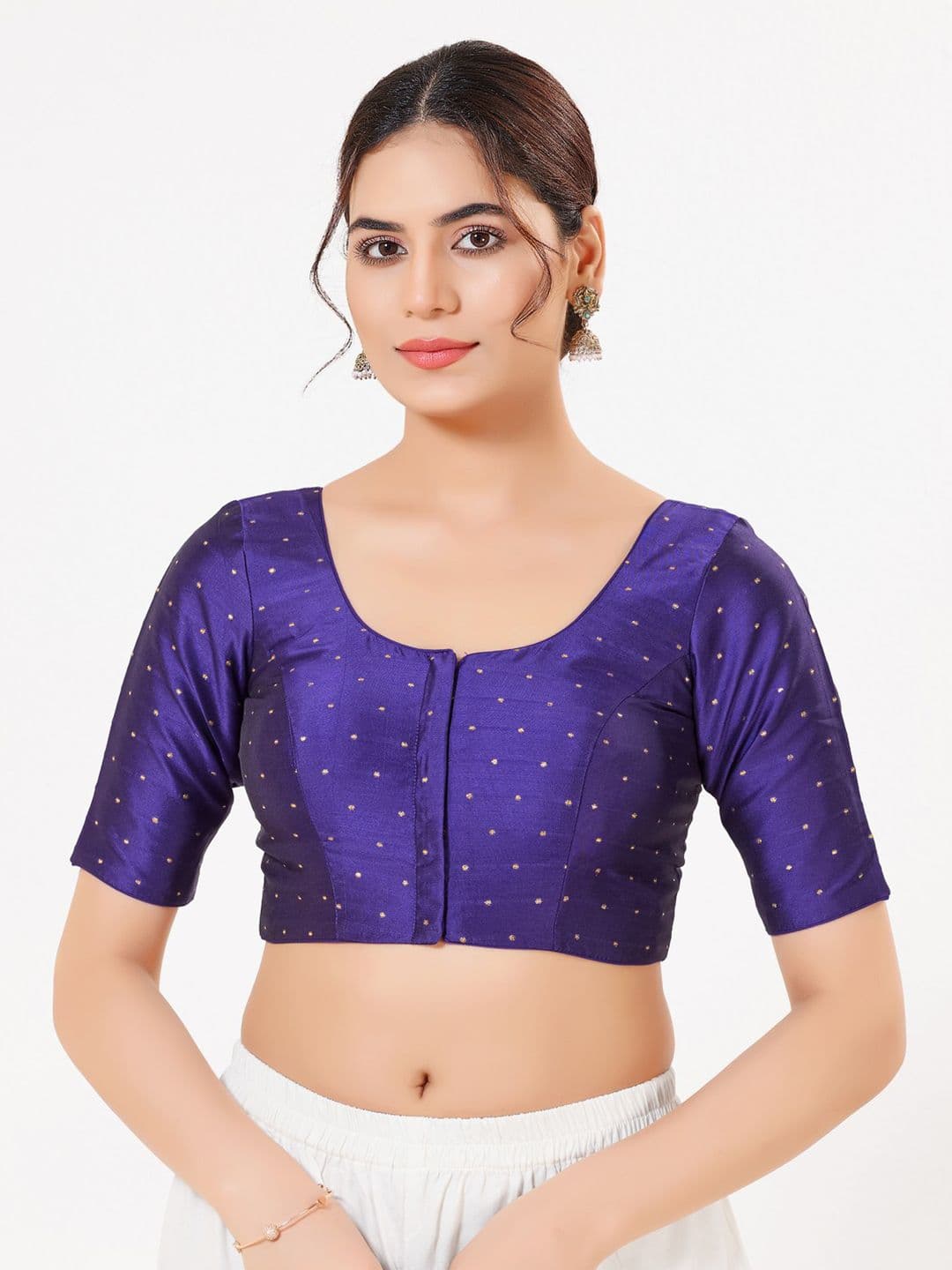 VAMAS - THE DESIGNER BLOUSES Embellished Silk Padded Readymade Saree Blouse - view 1