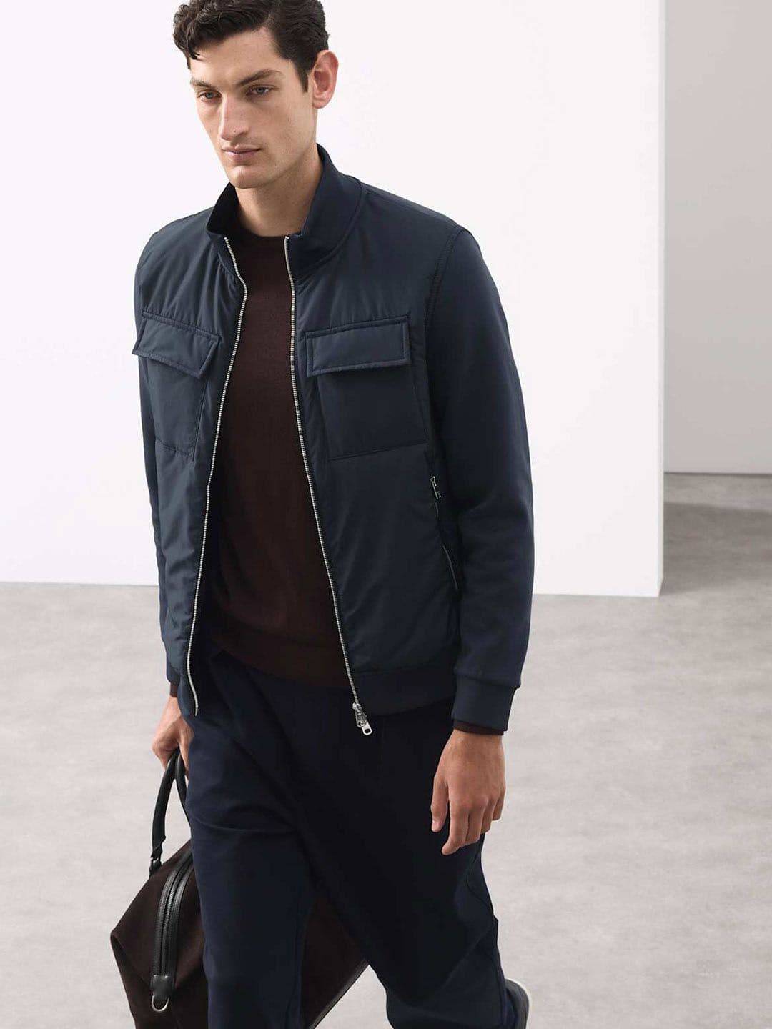 Marks & Spencer AUTOGRAPH Cotton Rich Zip Up Pocket Jacket - view 1