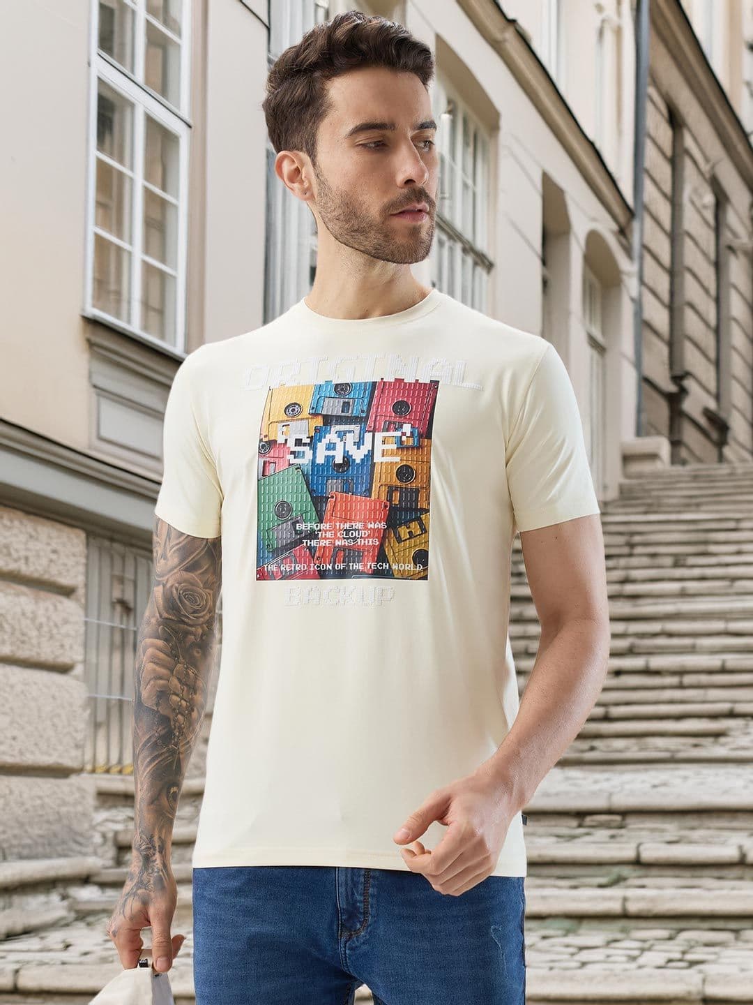 Status Quo Men Printed Applique T-shirt - view 1