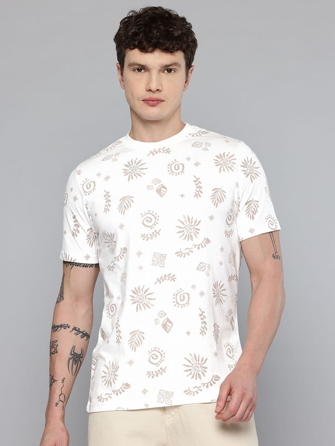 Flying Machine Conversational Printed Regular Fit T-shirt - view 1