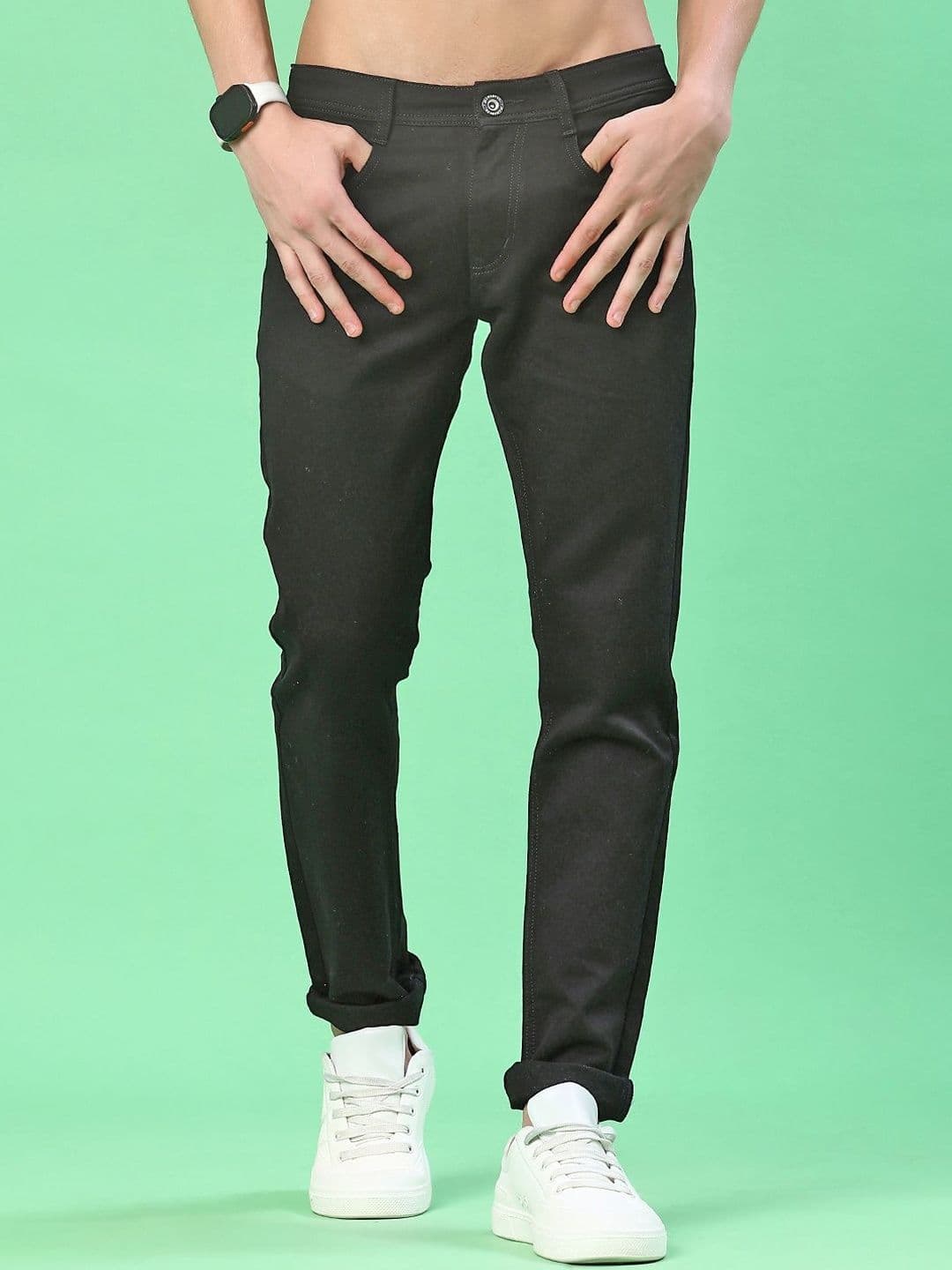 V-Mart Men Regular Fit Mid-Rise Stretchable Jeans - view 1