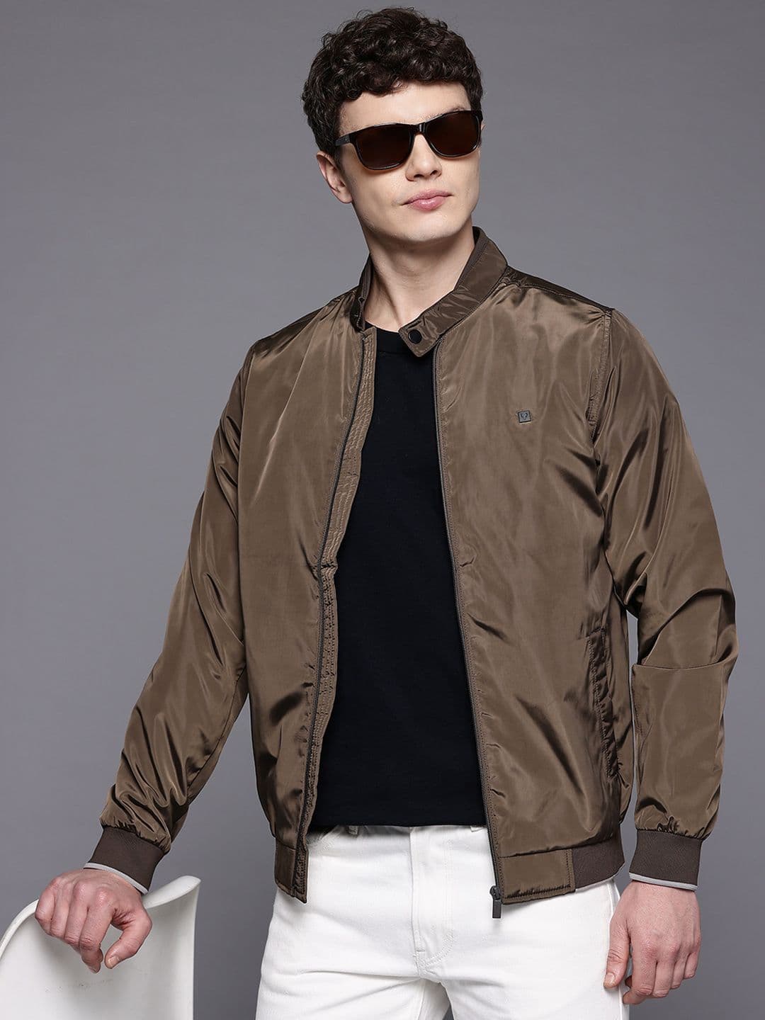 Allen Solly Band Collar Bomber Jacket - view 1