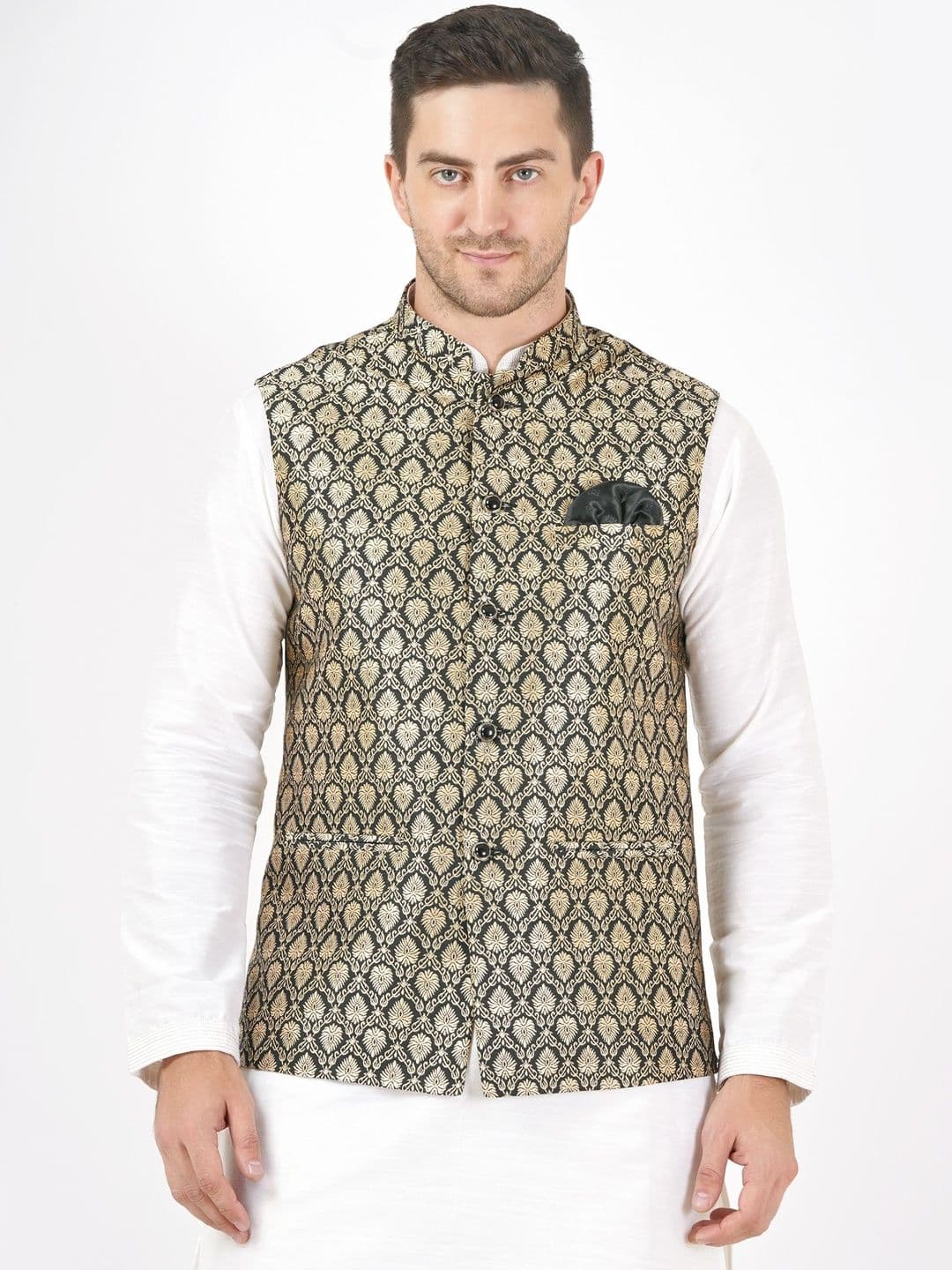 Badoliya & Sons Mandarin Collar Sleeveless Nehru Jacket - view 1