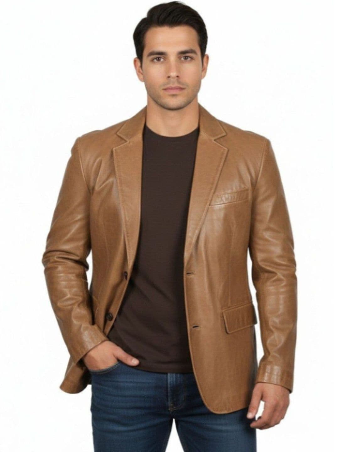 Ranujapir Men Lapel Collar Solid Lightweight Tailored Jacket - view 1