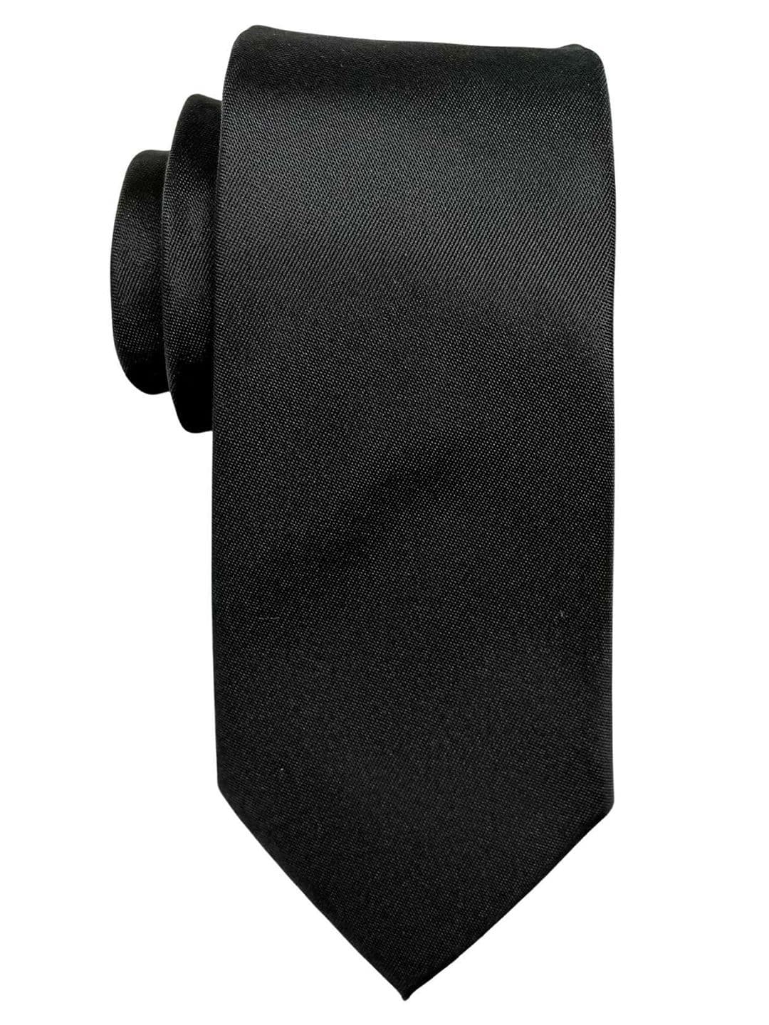 The Tie Hub Men Solid Microfiber Necktie Broad Tie - view 1