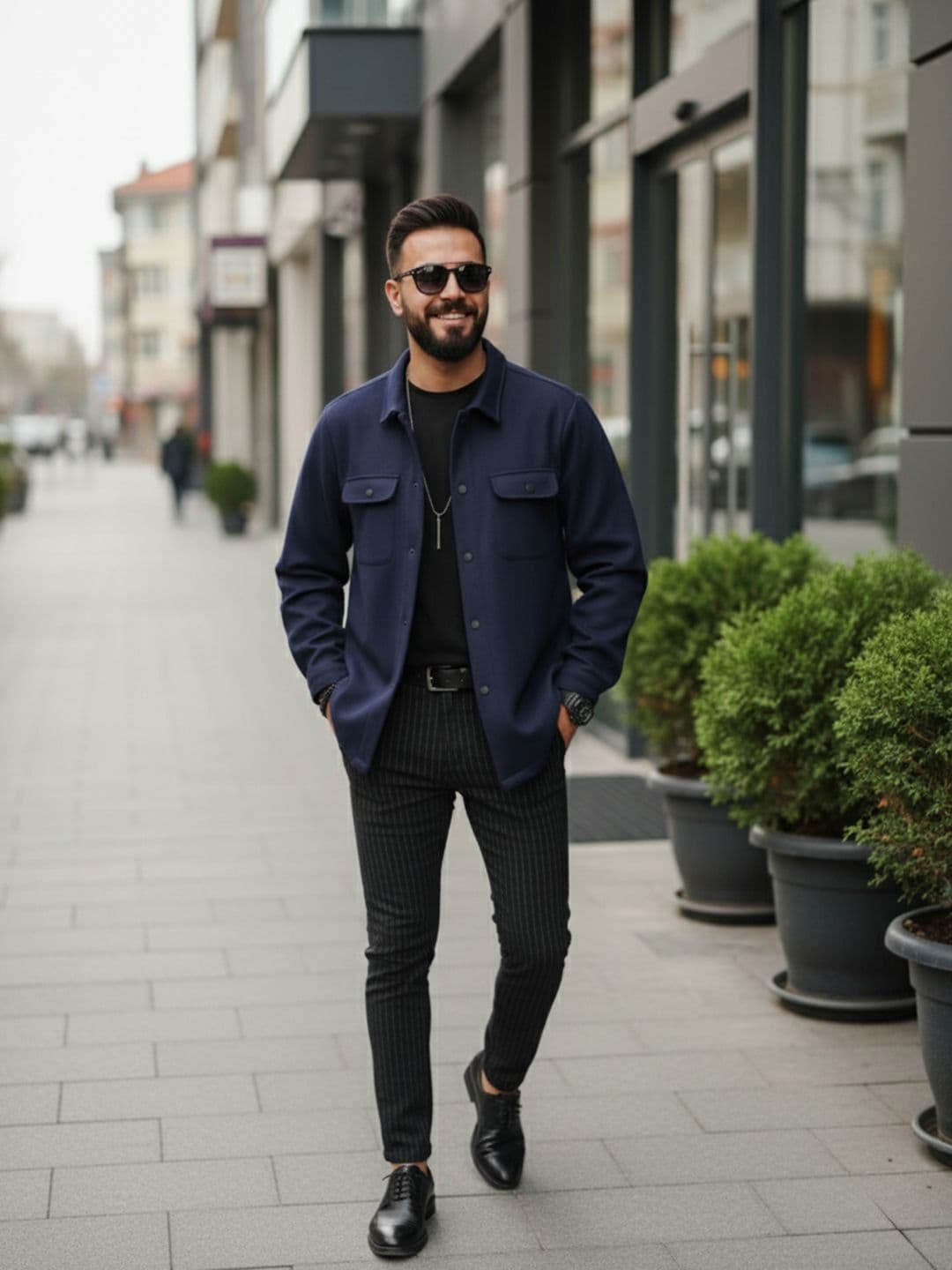 Mast & Harbour Men Spread Collar Solid Tailored Jacket - view 1