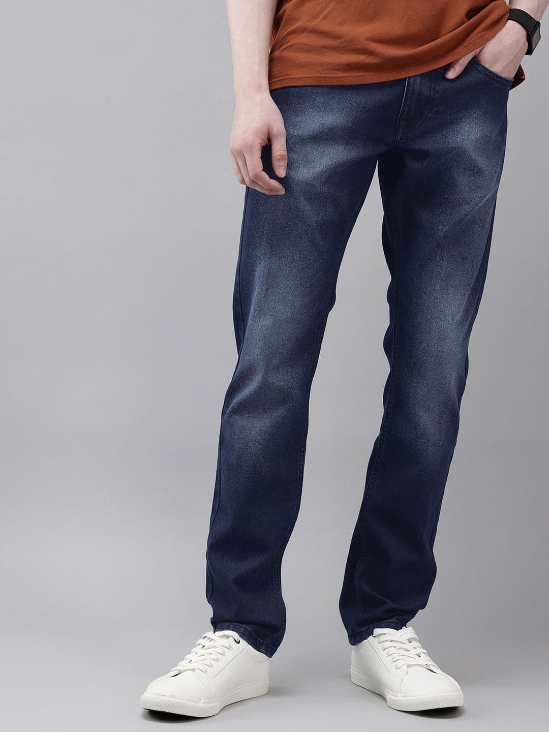 U.S. Polo Assn. Denim Co. Men Brandon Slim Tapered Fit Heavy Fade Stretchable Jeans - view 1