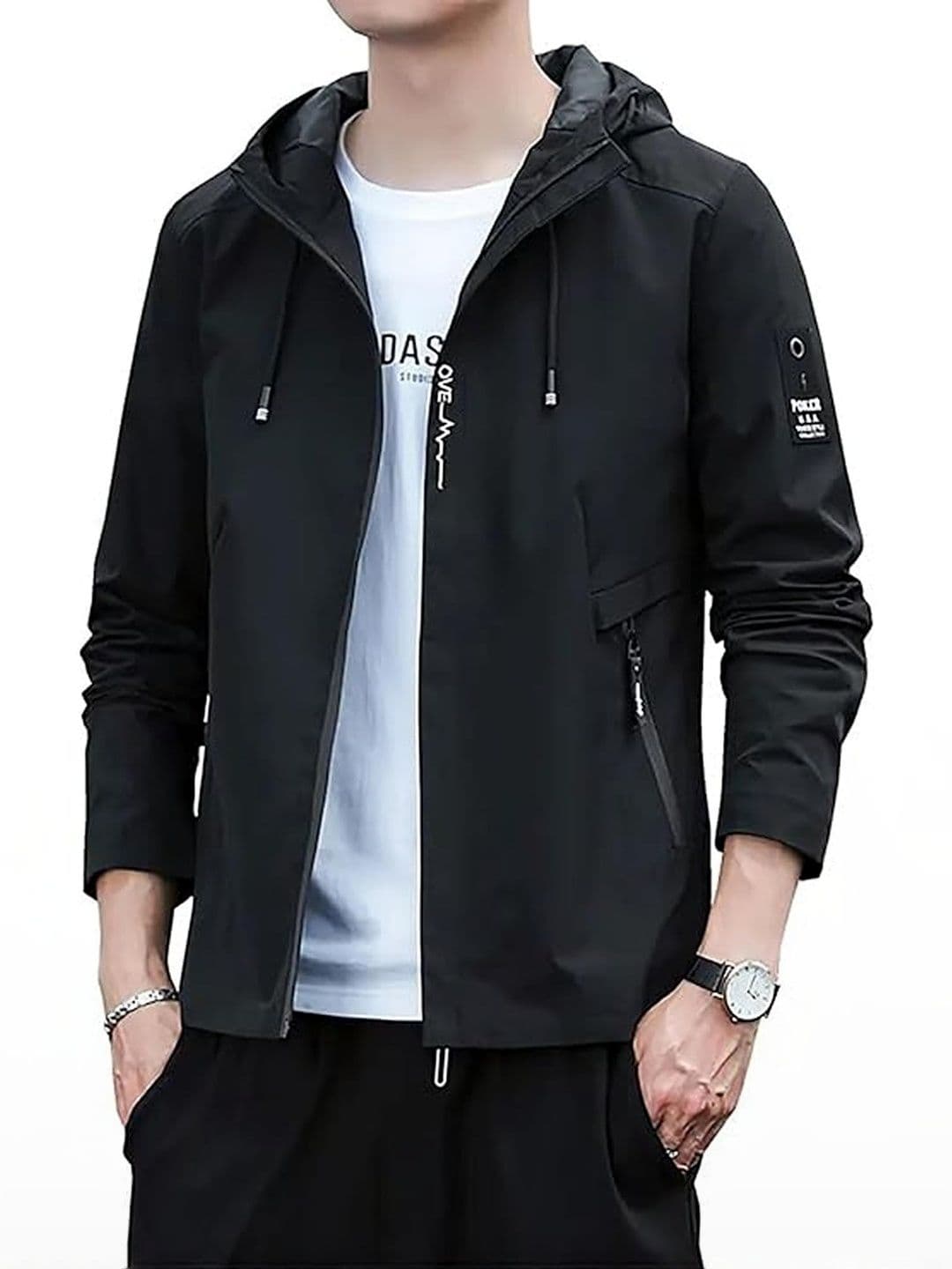 R.Code by The Roadster Life Co. R.Code by The Roadster Lifestyle Co. Men Hooded Solid Tailored Jacket - view 1
