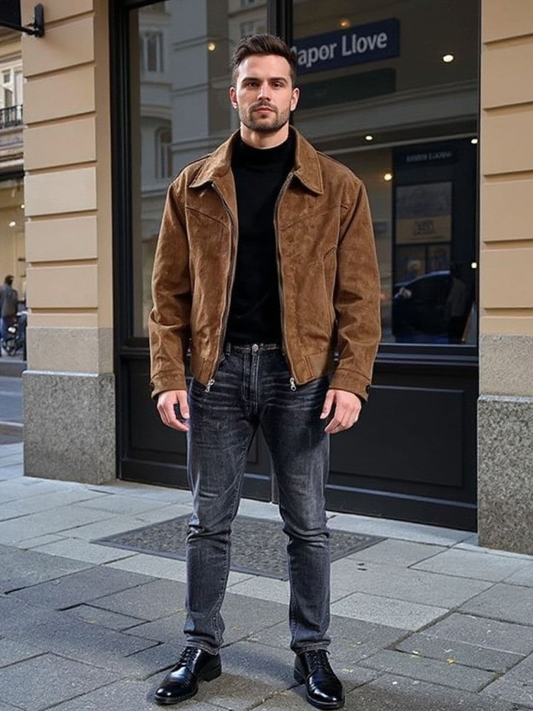 Mast & Harbour Spread Collar Biker Jacket - view 1