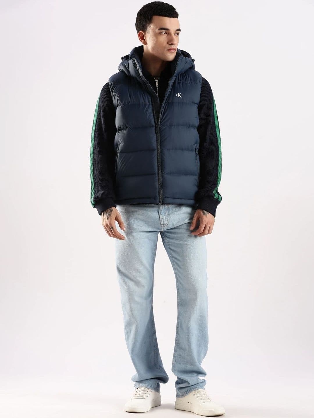 Calvin Klein Jeans Men Hooded Solid Padded Jacket - view 1