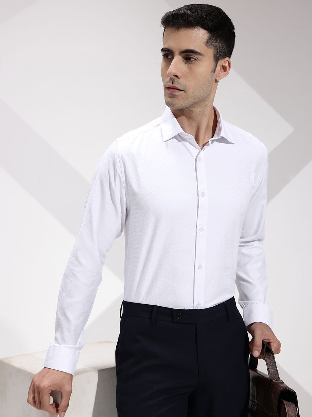 INVICTUS Urban Slim Fit Self Design Textured Formal Shirt - view 1
