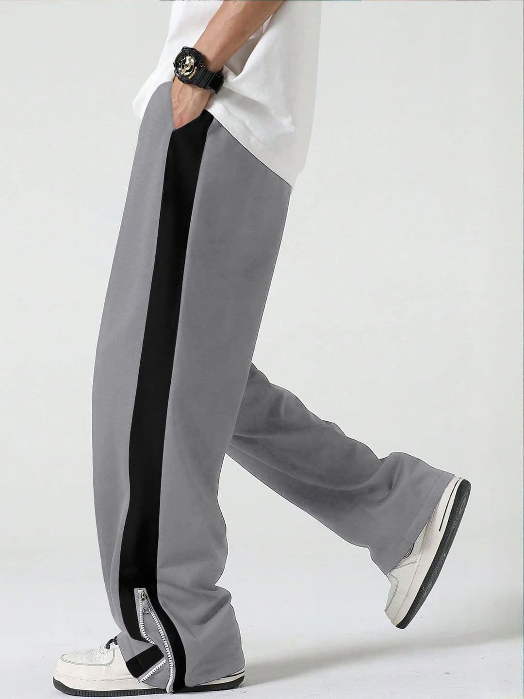 JUMPCUTS Men Baggy Fit Mid Rise Track Pants - view 1