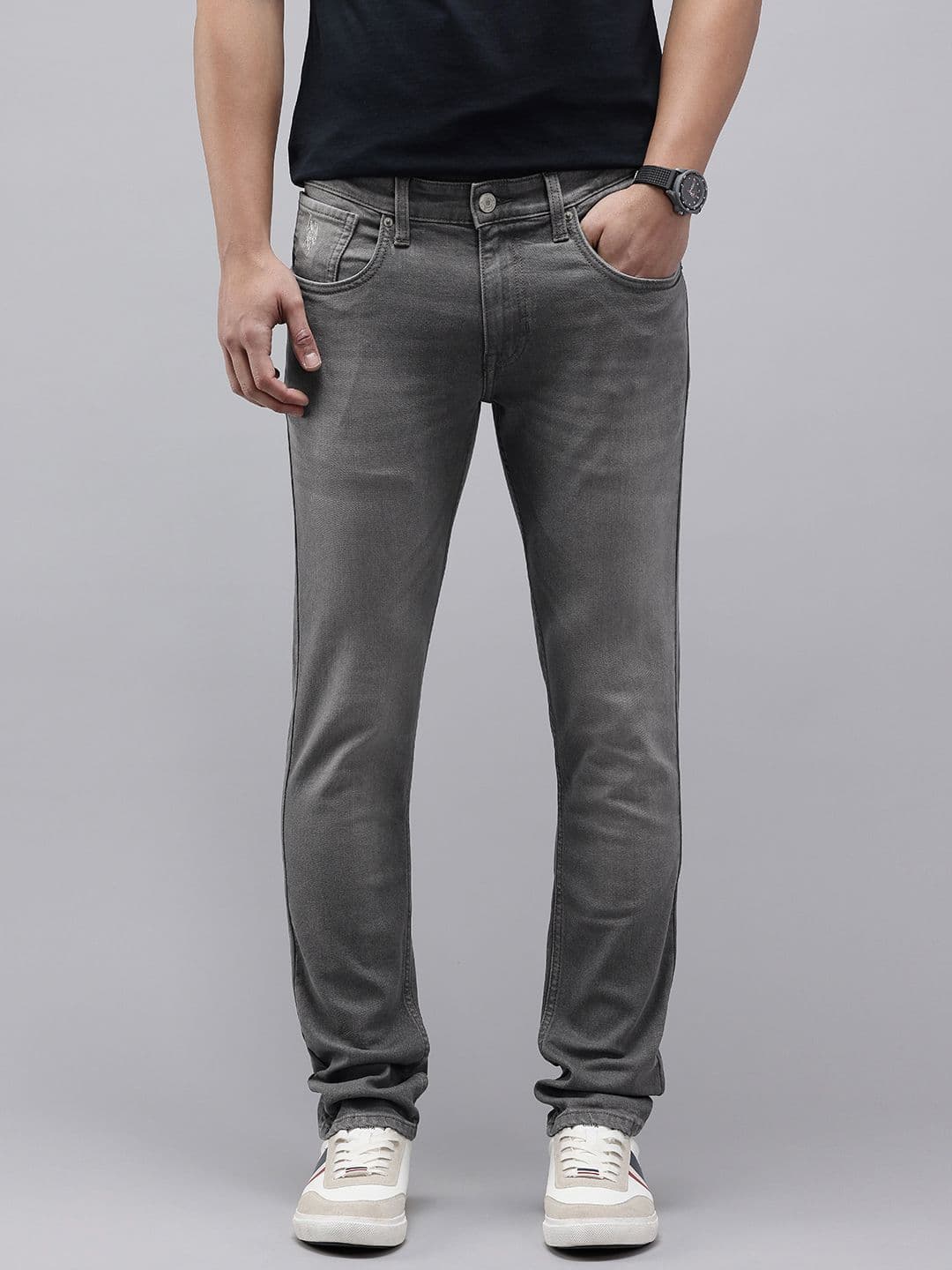 U.S. Polo Assn. Denim Co. Men Brandon Slim Tapered Light Fade Stretchable Jeans - view 1