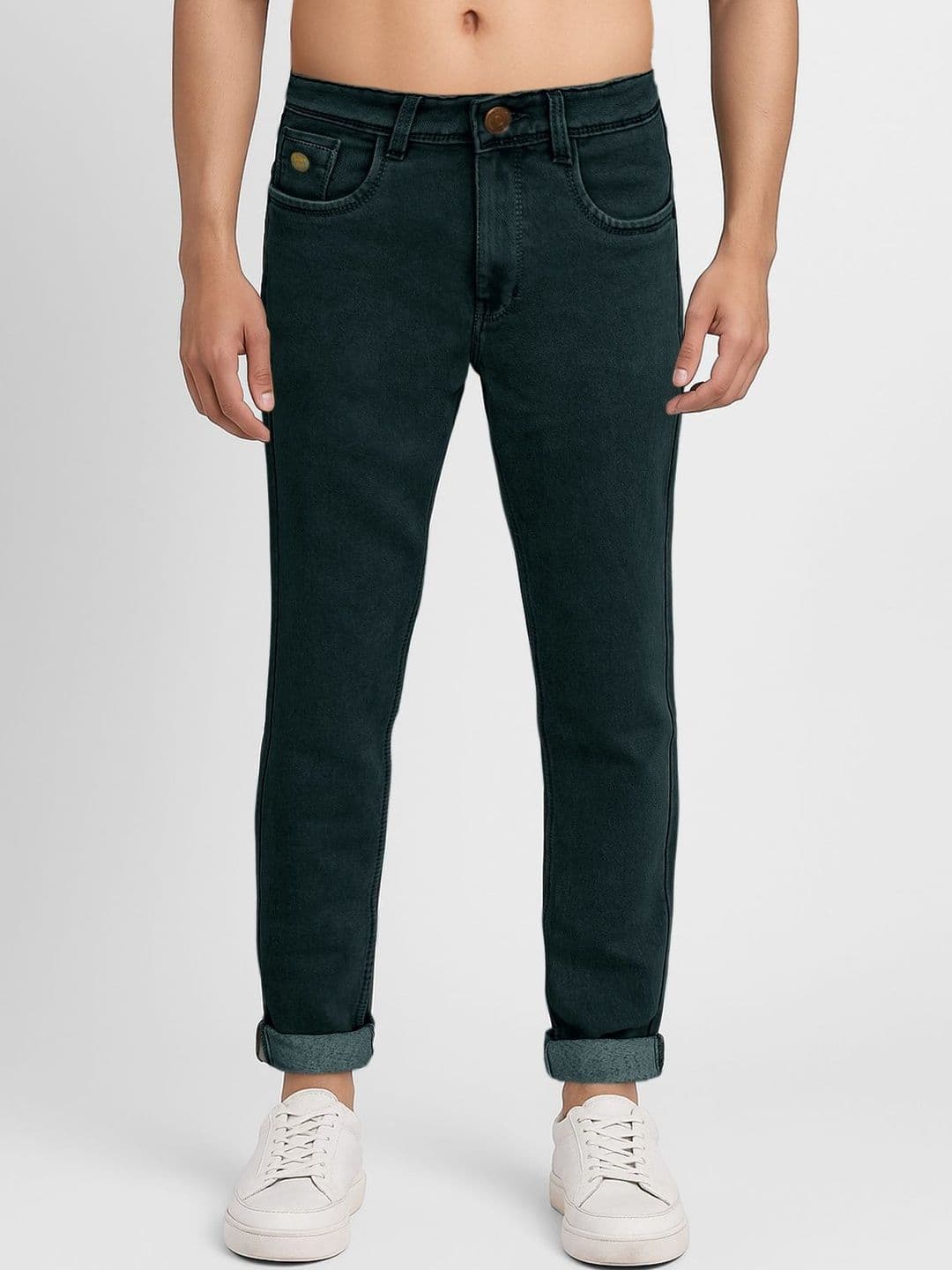 Plounge Men Slim Fit Mid-Rise Stretchable Jeans - view 1