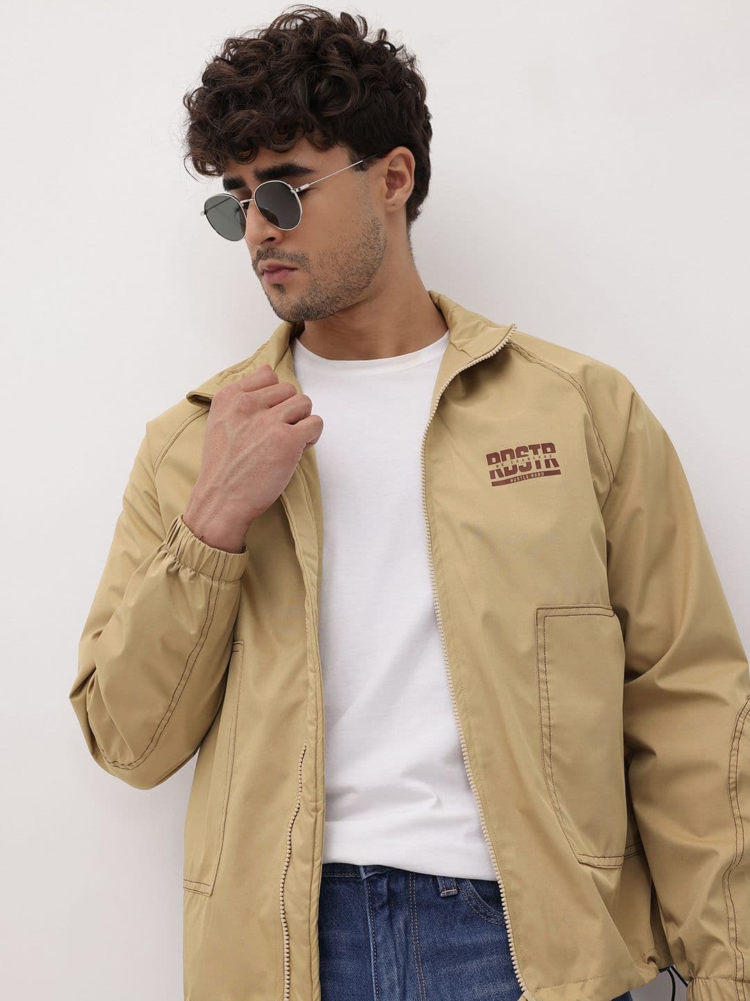 The Roadster Life Co. Mock Collar Raglan Sleeves Tailored Jacket - view 1