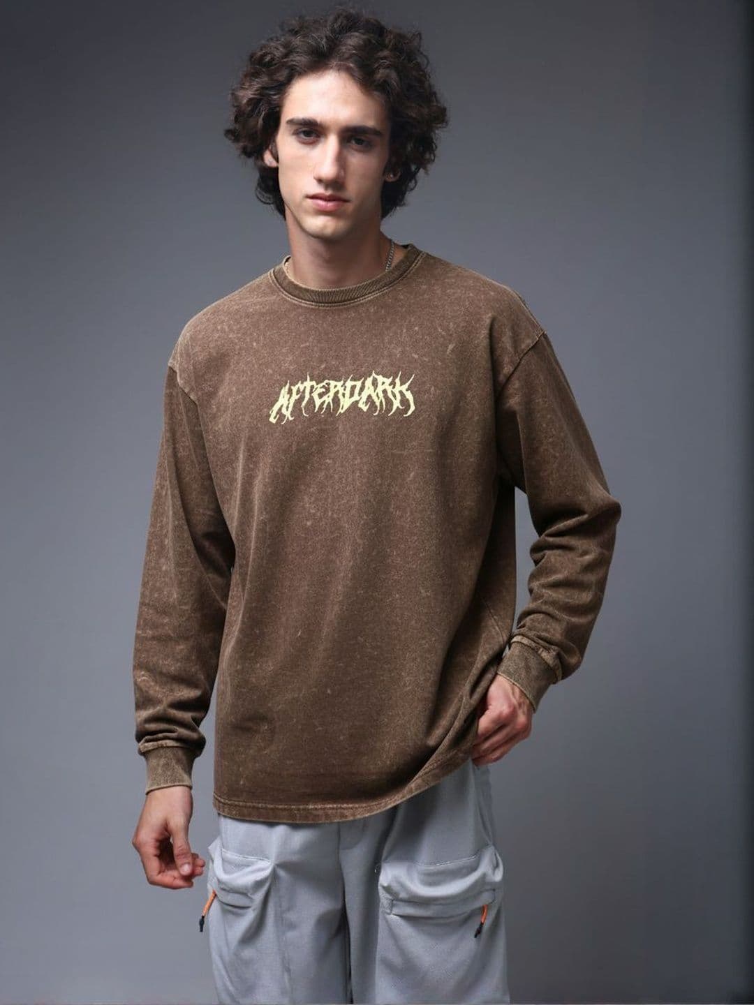 MADSTO Men Typography Printed Round Neck Cotton Oversized T-shirt - view 1