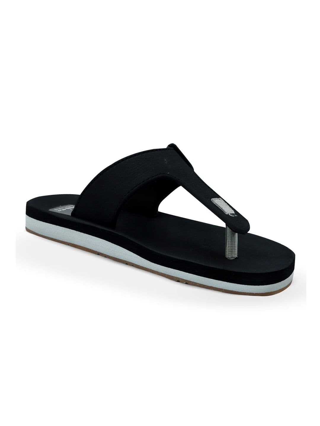 Trekiva Men Black Flexible & Durable Flip Flops Slippers - view 1