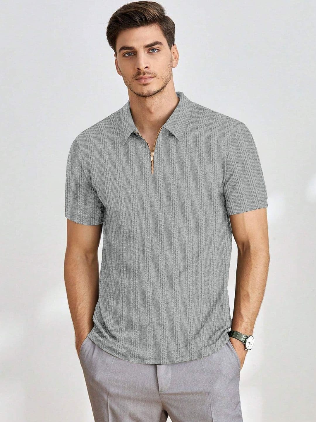 PTVIZE Men Polo Collar T-shirt - view 1