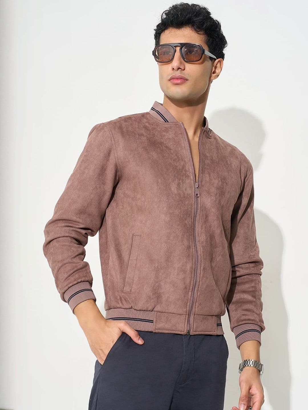 Peregrine by Pantaloons Men Crop Bomber Jacket - view 1