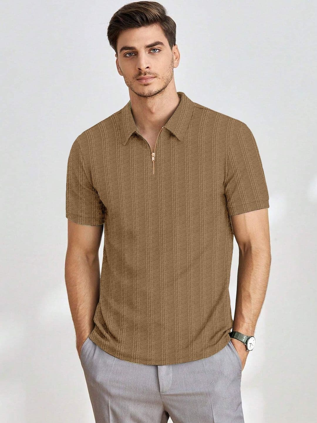 PTVIZE Men Polo Collar T-shirt - view 1