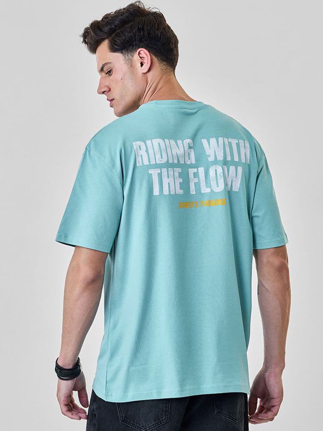 Snitch Men Printed Drop-Shoulder Sleeves T-shirt - view 1