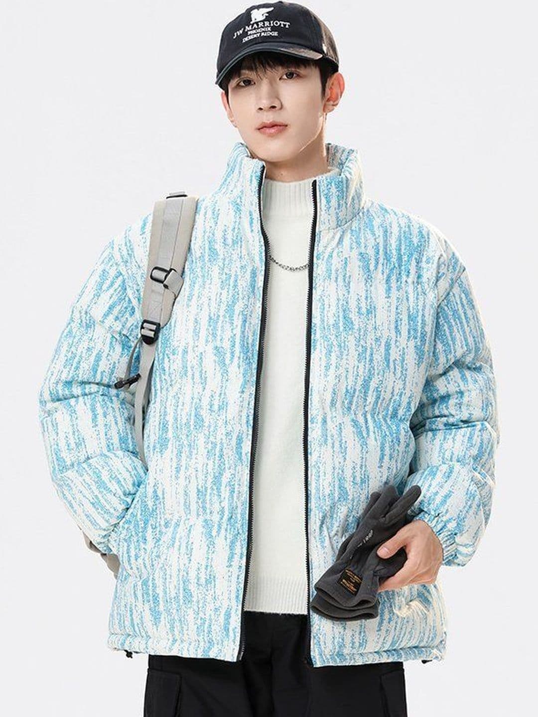 HERE&NOW Men Abstract Printed Long Sleeve Open Front Jacket - view 1