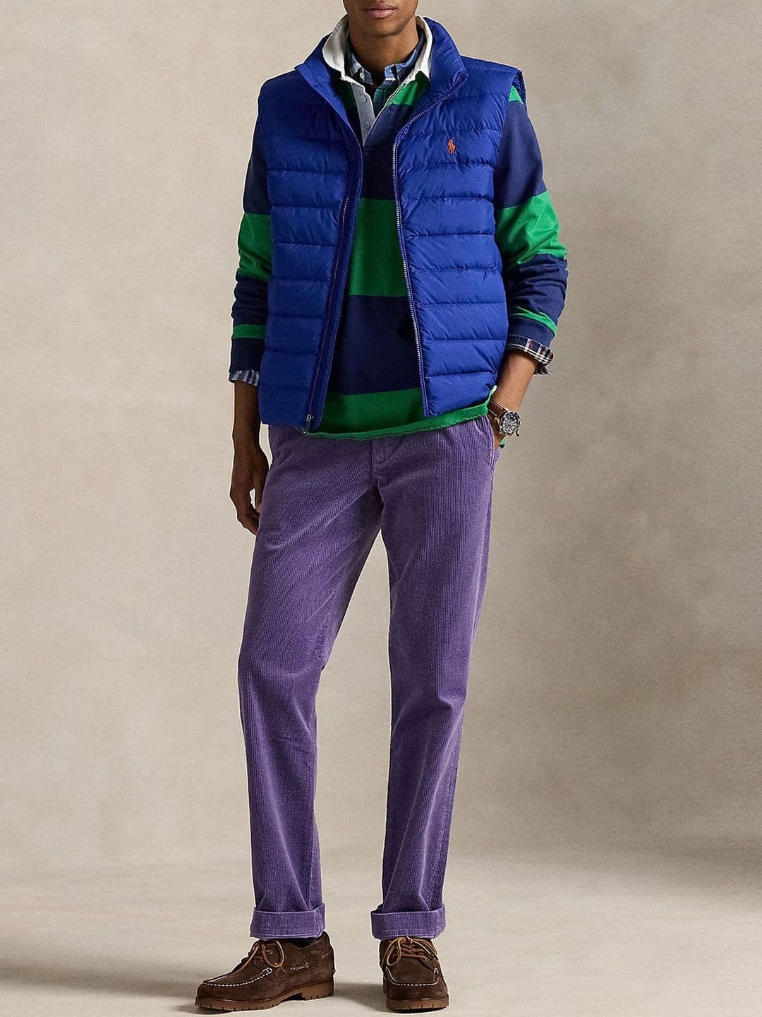 Polo Ralph Lauren Men Stand Collar Solid Puffer Jacket - view 1