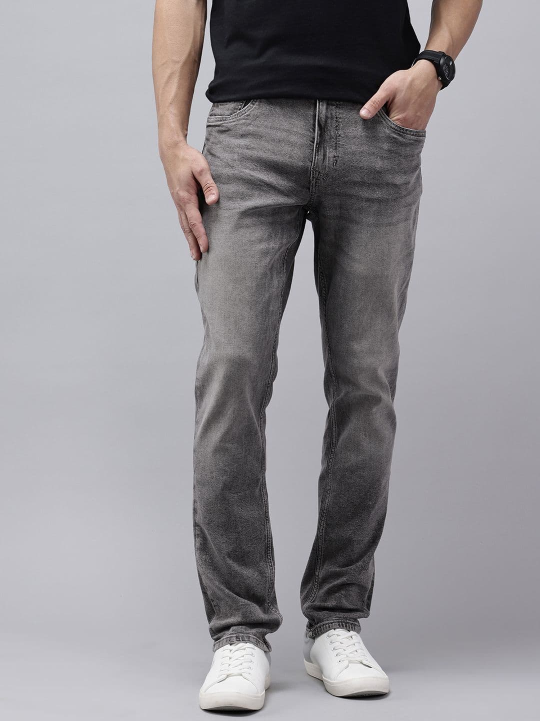 U.S. Polo Assn. Denim Co. Men Brandon Slim Tapered Fit Embroidered Stretchable Jeans - view 1