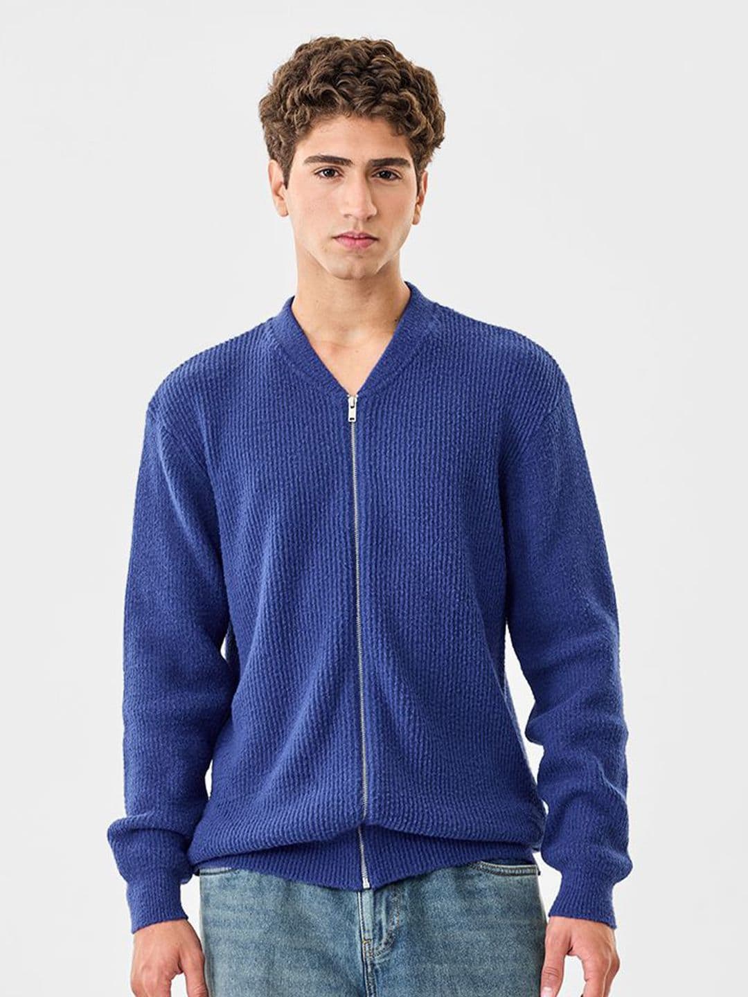 Snitch Blue Textured Jacket - view 1