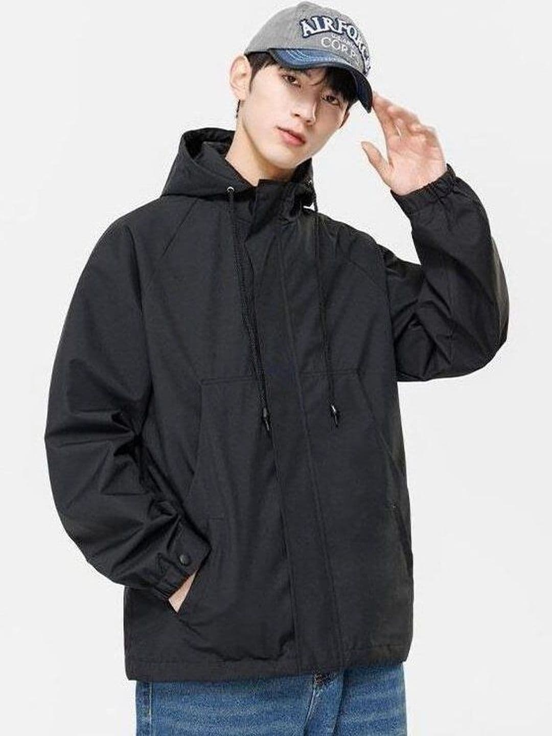 HERE&NOW Men Hooded Solid Parka Jacket - view 1