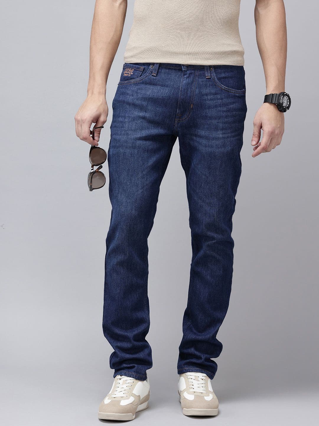 U.S. Polo Assn. Denim Co. Men Brandon Slim Tapered Fit Light Fade Stretchable Jeans - view 1