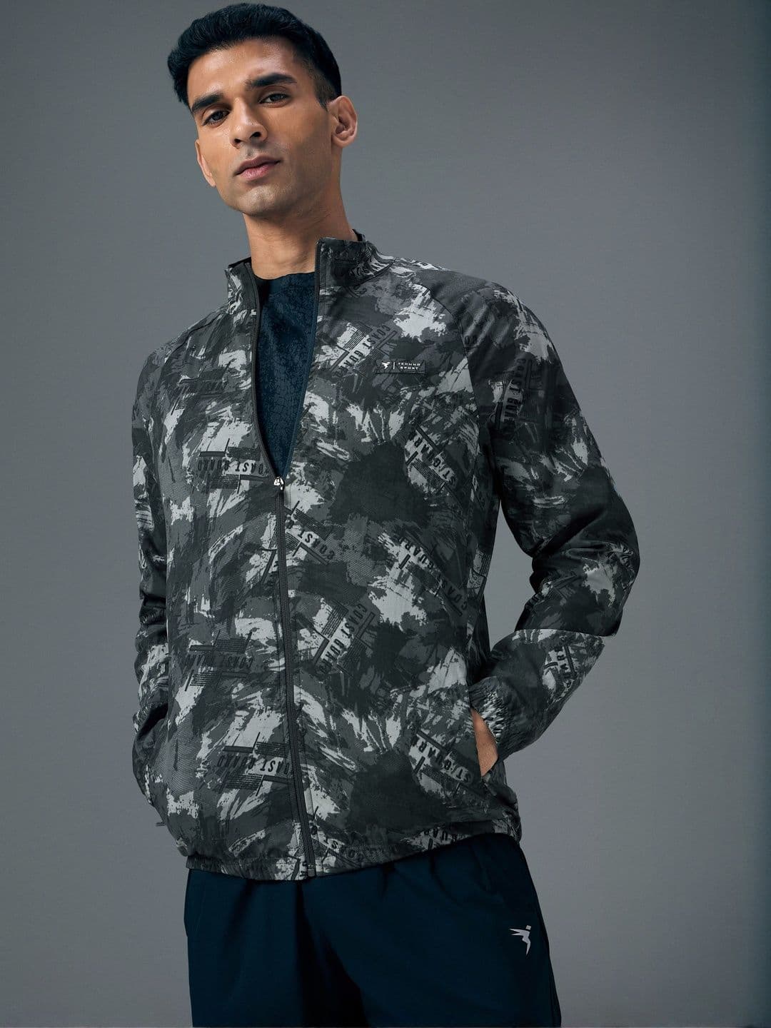 Technosport Men Floral Lightweight Training or Gym Sporty Jacket - view 1