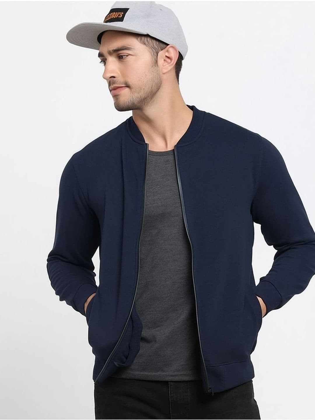 CHOW CHOW Men Fleece Bomber Jacket - view 1