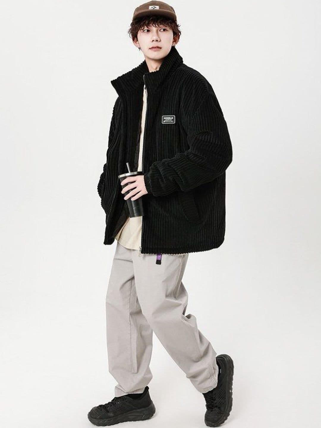 HERE&NOW Men Mock Collar Self Design Puffer Jacket - view 1