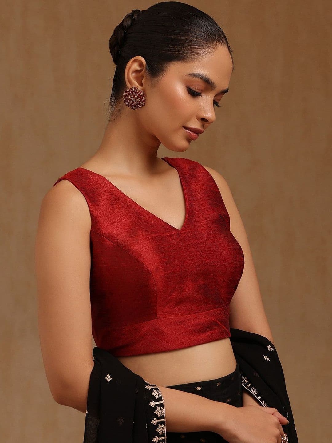Soch V-Neck Padded Saree Blouse - view 1