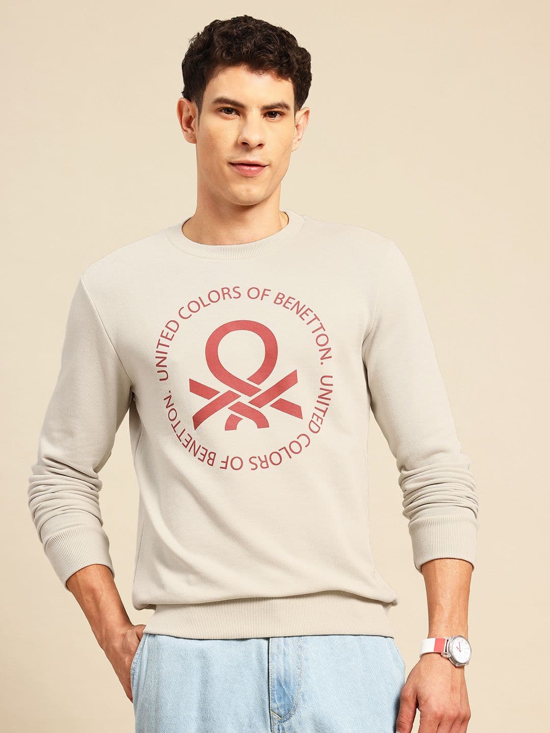 United Colors of Benetton Brand Logo Printed Sweatshirt - view 1