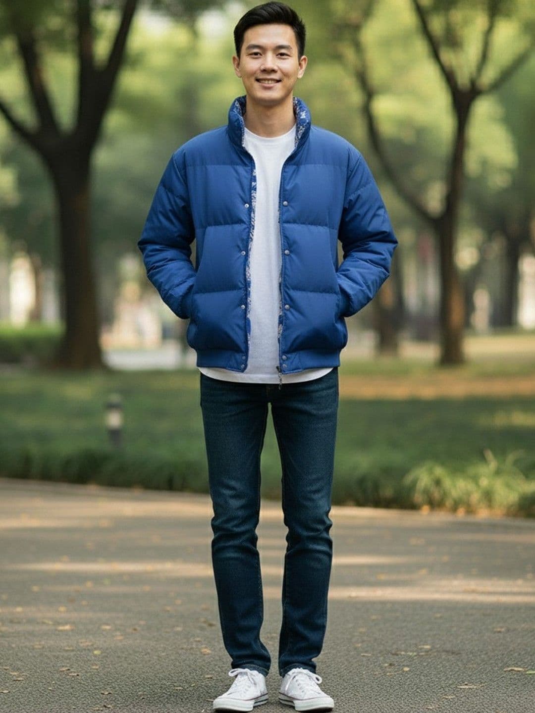 Mast & Harbour Cotton Puffer Jacket With Patchwork - view 1