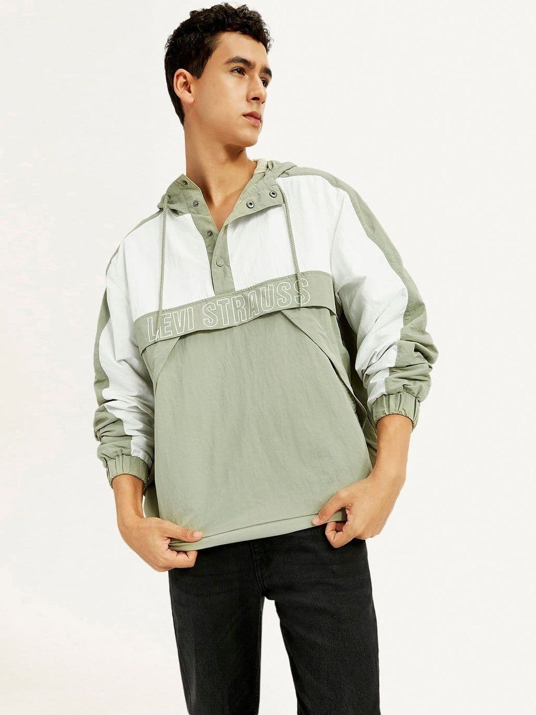 Levis Men Colourblocked Open Front Jacket with Embroidered - view 1