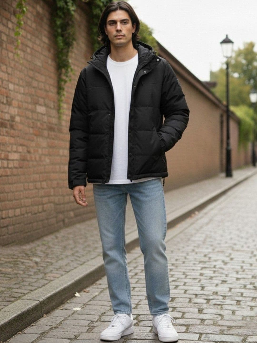 Mast & Harbour Hooded Cotton Padded Jacket - view 1