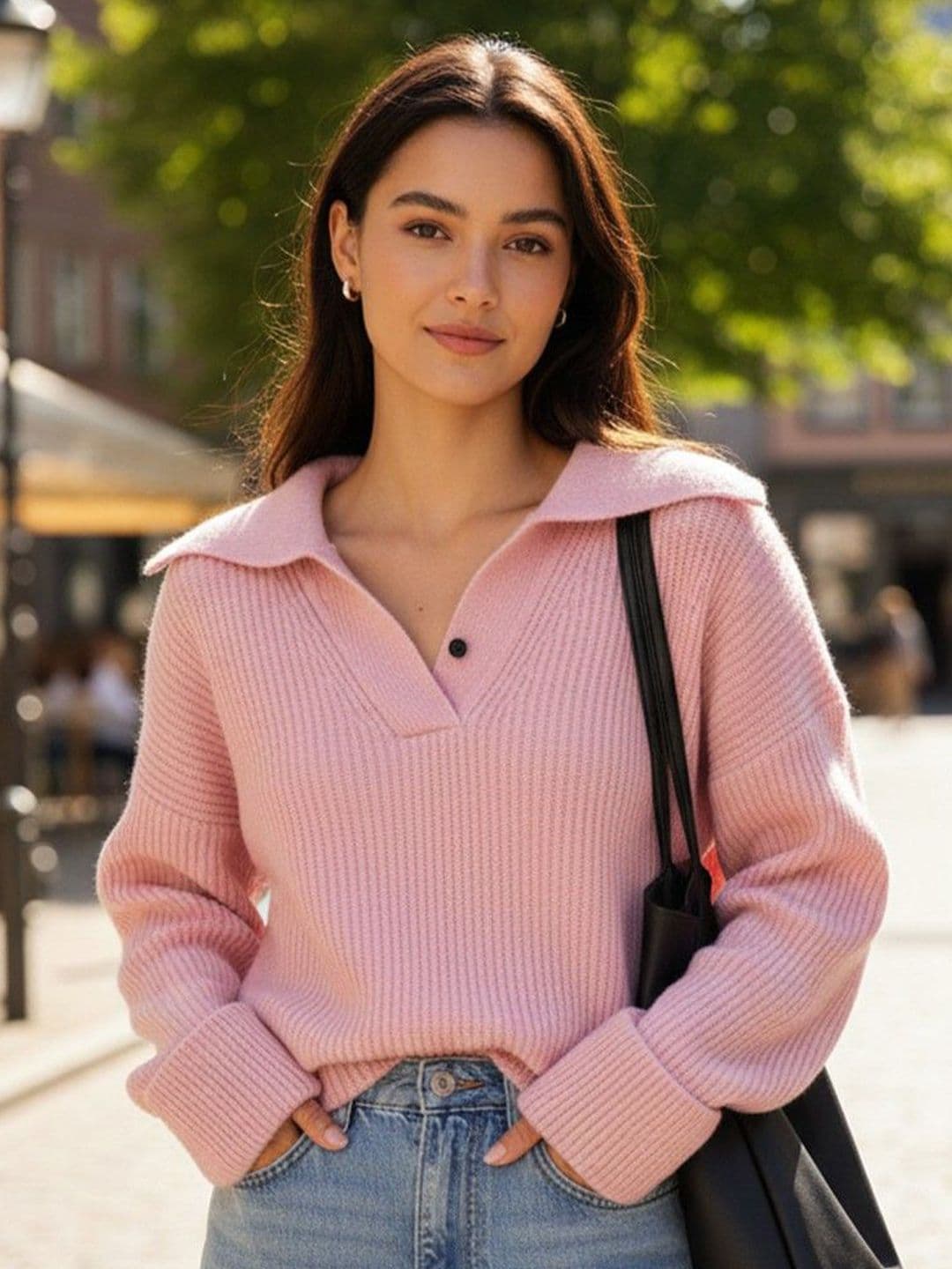 DressBerry Women Ribbed Pullover - view 1