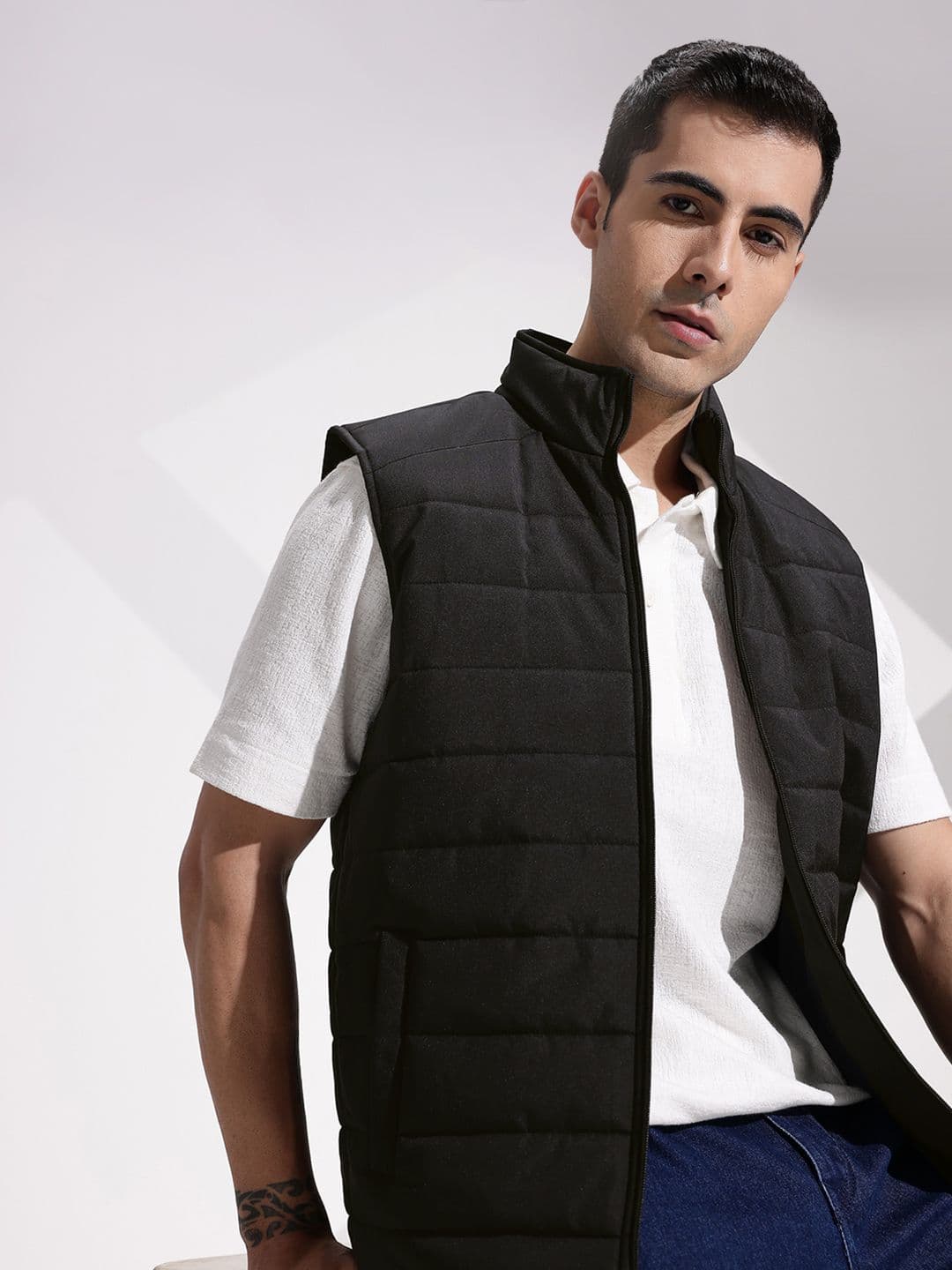 INVICTUS Mock Collar Puffer Jacket - view 1