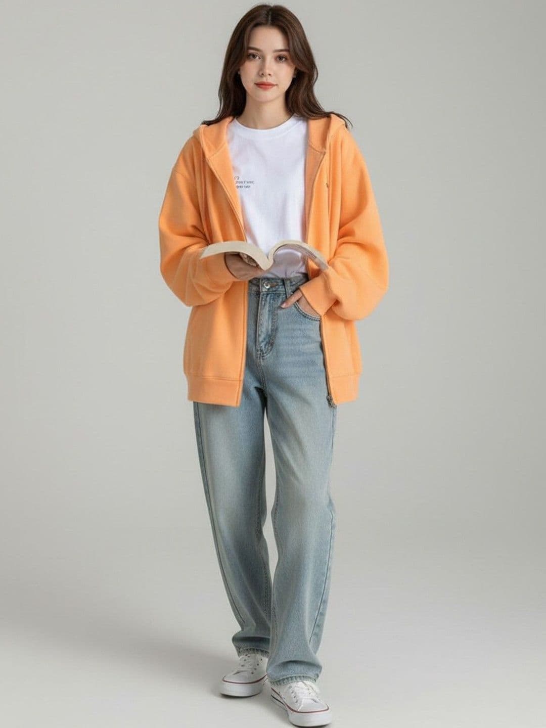 DressBerry Women Hooded Solid Bomber Jacket - view 1