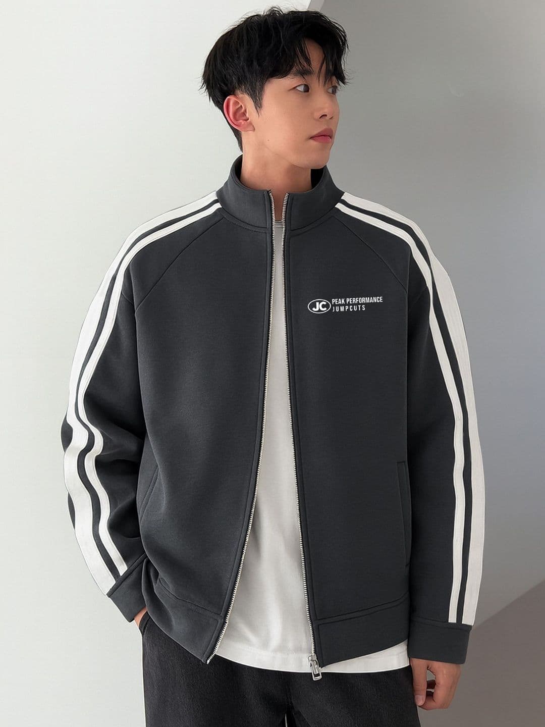JUMPCUTS Men Typography Fleece Sporty Jacket - view 1