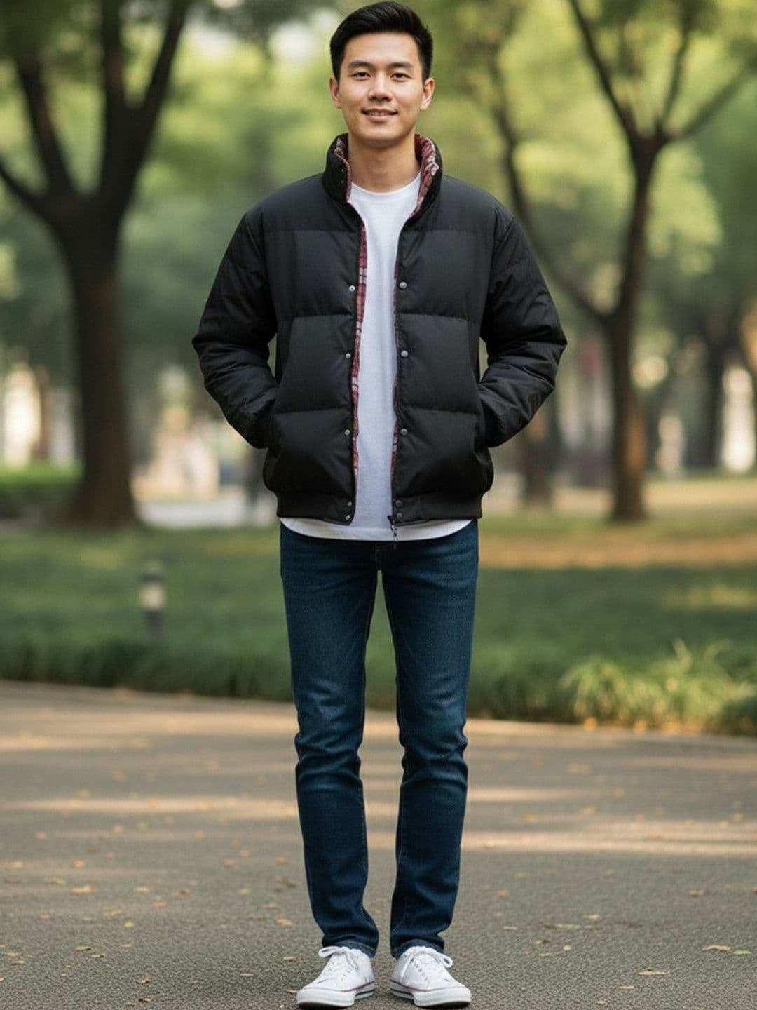 Mast & Harbour Men Stand Collar Solid Puffer Jacket - view 1