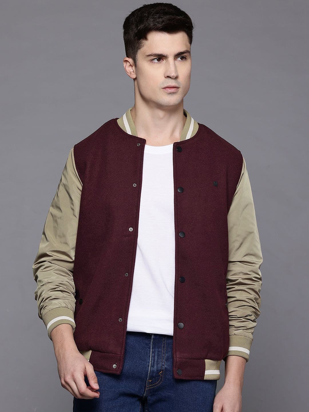 Allen Solly Stand Collar Varsity Jacket - view 1