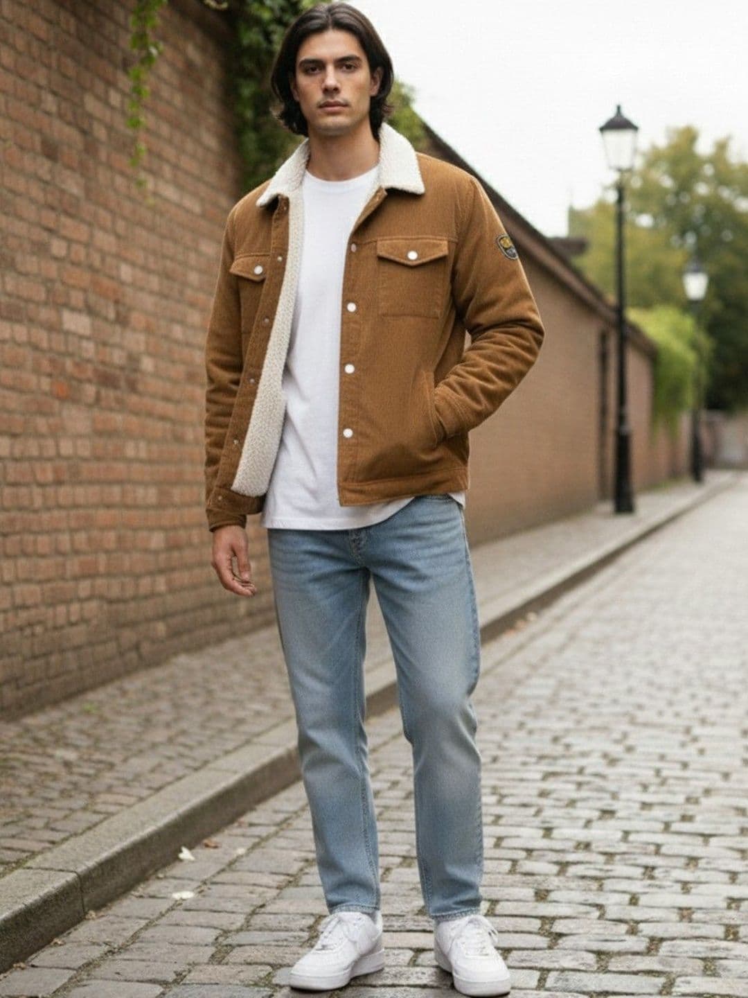 Mast & Harbour Spread Collar Cotton Denim Jacket - view 1