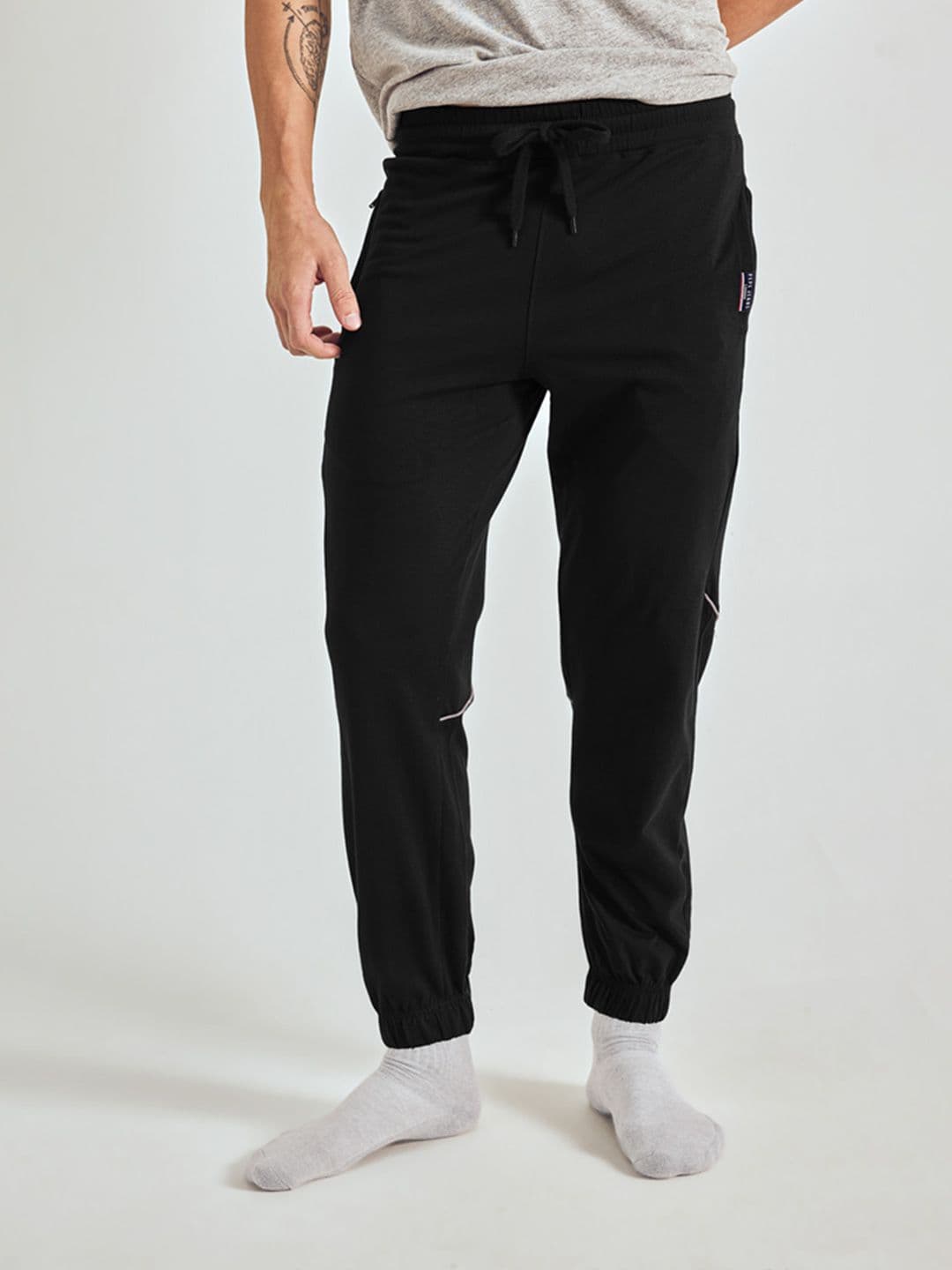 Pepe Jeans Men Solid Regular Fit Stretchable Jogger Lounge Pants - view 1